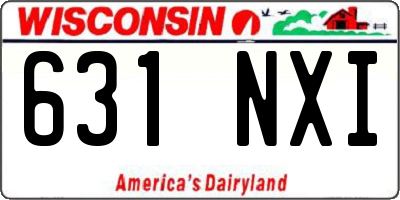 WI license plate 631NXI