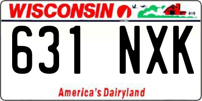 WI license plate 631NXK