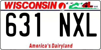 WI license plate 631NXL