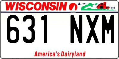 WI license plate 631NXM