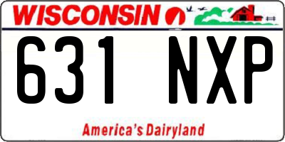 WI license plate 631NXP