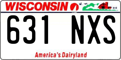 WI license plate 631NXS