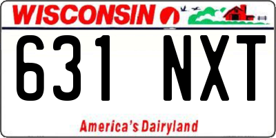 WI license plate 631NXT
