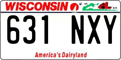 WI license plate 631NXY