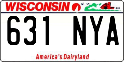WI license plate 631NYA