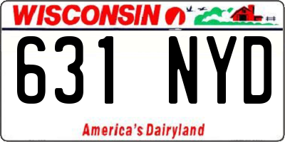 WI license plate 631NYD