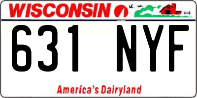 WI license plate 631NYF