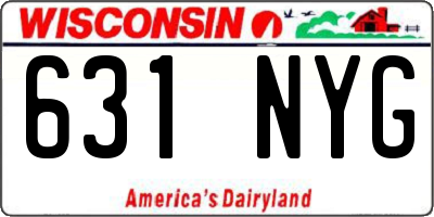 WI license plate 631NYG
