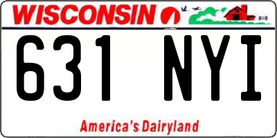 WI license plate 631NYI