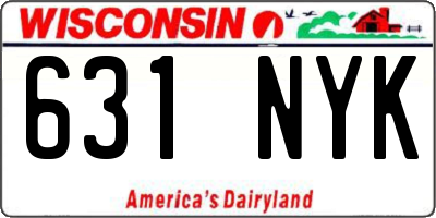 WI license plate 631NYK