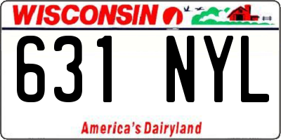 WI license plate 631NYL