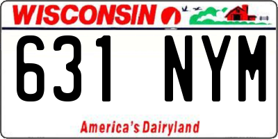 WI license plate 631NYM