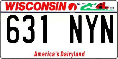 WI license plate 631NYN