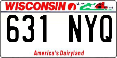 WI license plate 631NYQ
