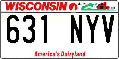 WI license plate 631NYV