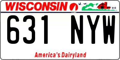 WI license plate 631NYW