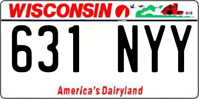 WI license plate 631NYY