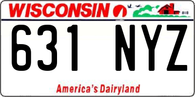WI license plate 631NYZ