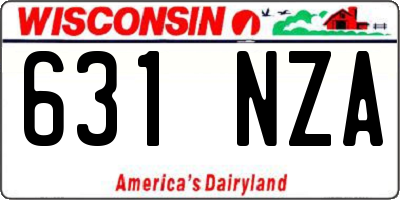 WI license plate 631NZA