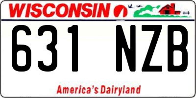 WI license plate 631NZB