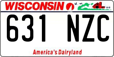 WI license plate 631NZC