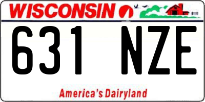 WI license plate 631NZE