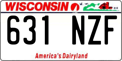 WI license plate 631NZF
