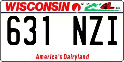 WI license plate 631NZI