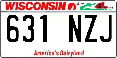 WI license plate 631NZJ