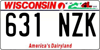 WI license plate 631NZK