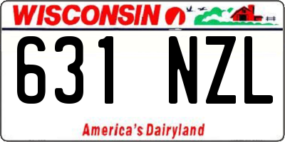 WI license plate 631NZL