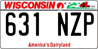 WI license plate 631NZP