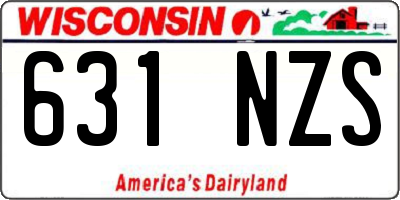 WI license plate 631NZS
