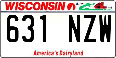 WI license plate 631NZW