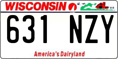 WI license plate 631NZY