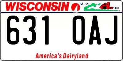 WI license plate 631OAJ