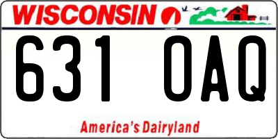 WI license plate 631OAQ