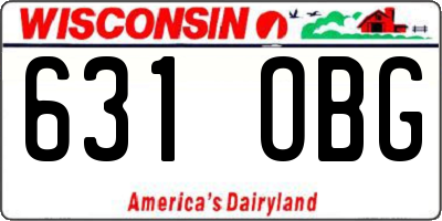 WI license plate 631OBG