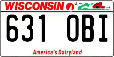 WI license plate 631OBI