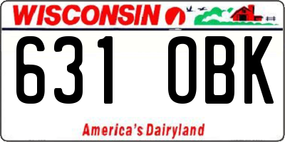 WI license plate 631OBK