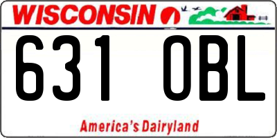 WI license plate 631OBL