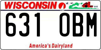 WI license plate 631OBM