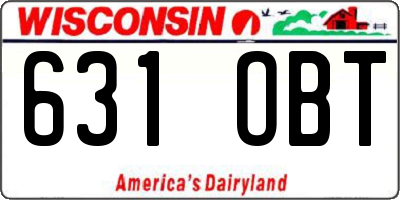 WI license plate 631OBT