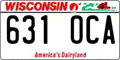 WI license plate 631OCA