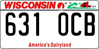 WI license plate 631OCB