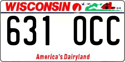 WI license plate 631OCC