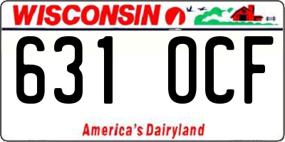 WI license plate 631OCF