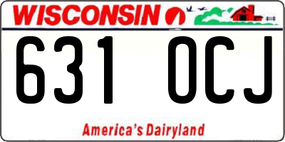 WI license plate 631OCJ