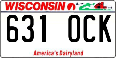 WI license plate 631OCK