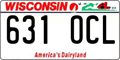 WI license plate 631OCL